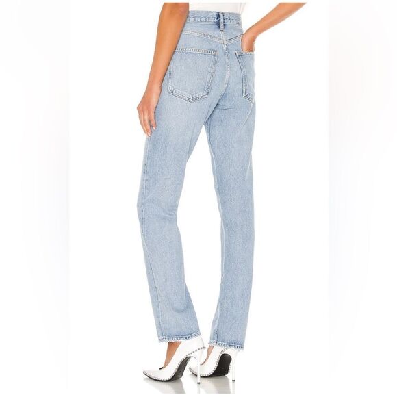 AGOLDE Lana High Waist Straight Leg jeans in Riptide Light Wash - Picture 6 of 14